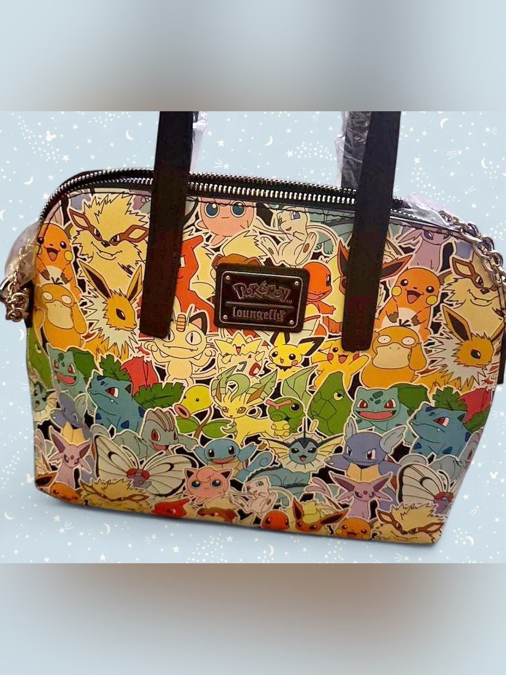 NWT Loungefly Pokémon Kanto Collage Large Crossbody Bag All Over Print Gen One